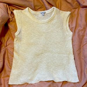 James Perse womans winter white sleeveless sweater best size 2 - 100% cotton